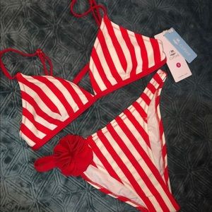Cupshe brand striped bikini